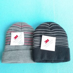 Set of 2 Tek Gear Men's Winter Hat 3M Thinsulate